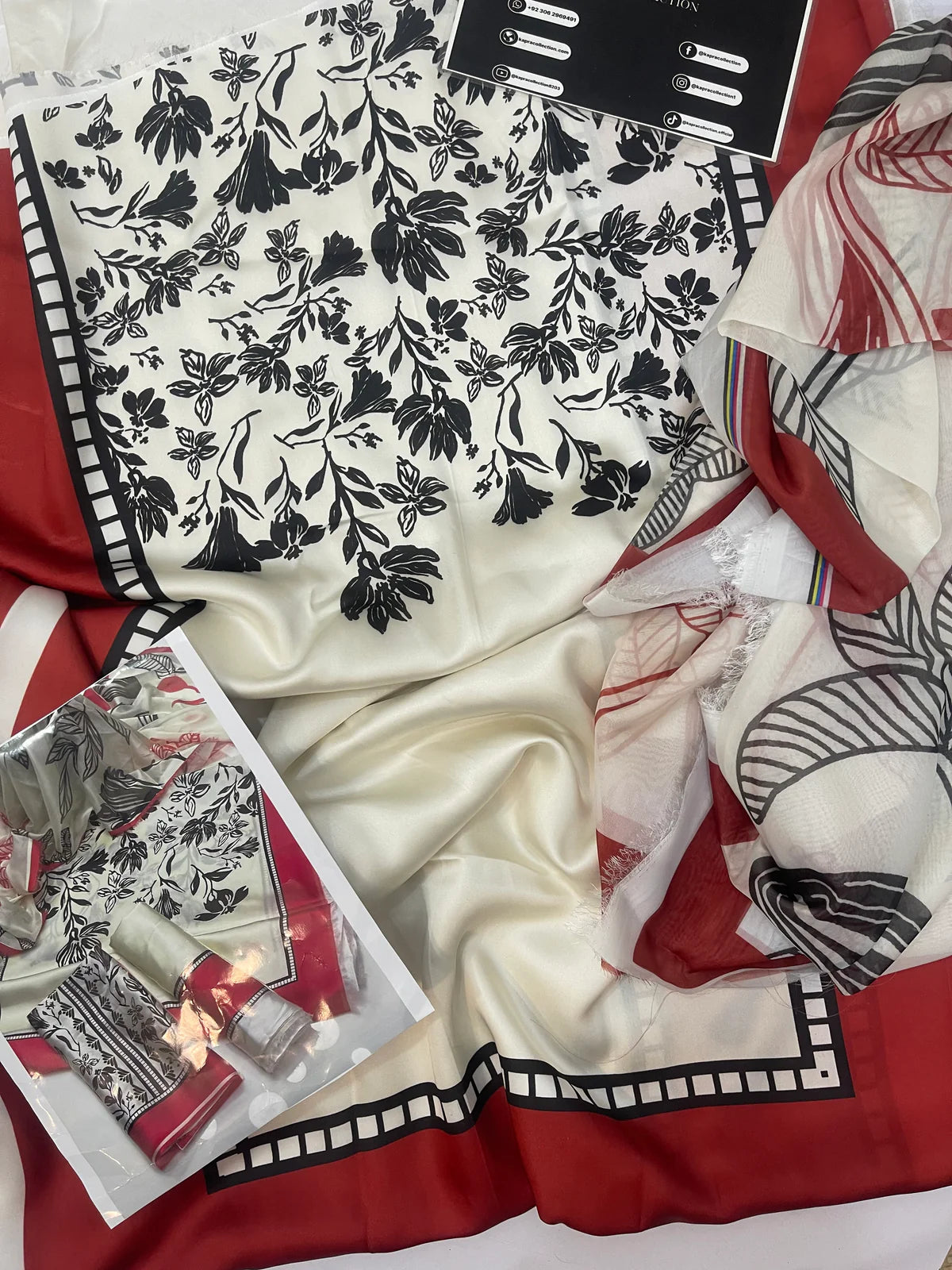 Digital printed shamooz silk 3 piece (Unstitched)