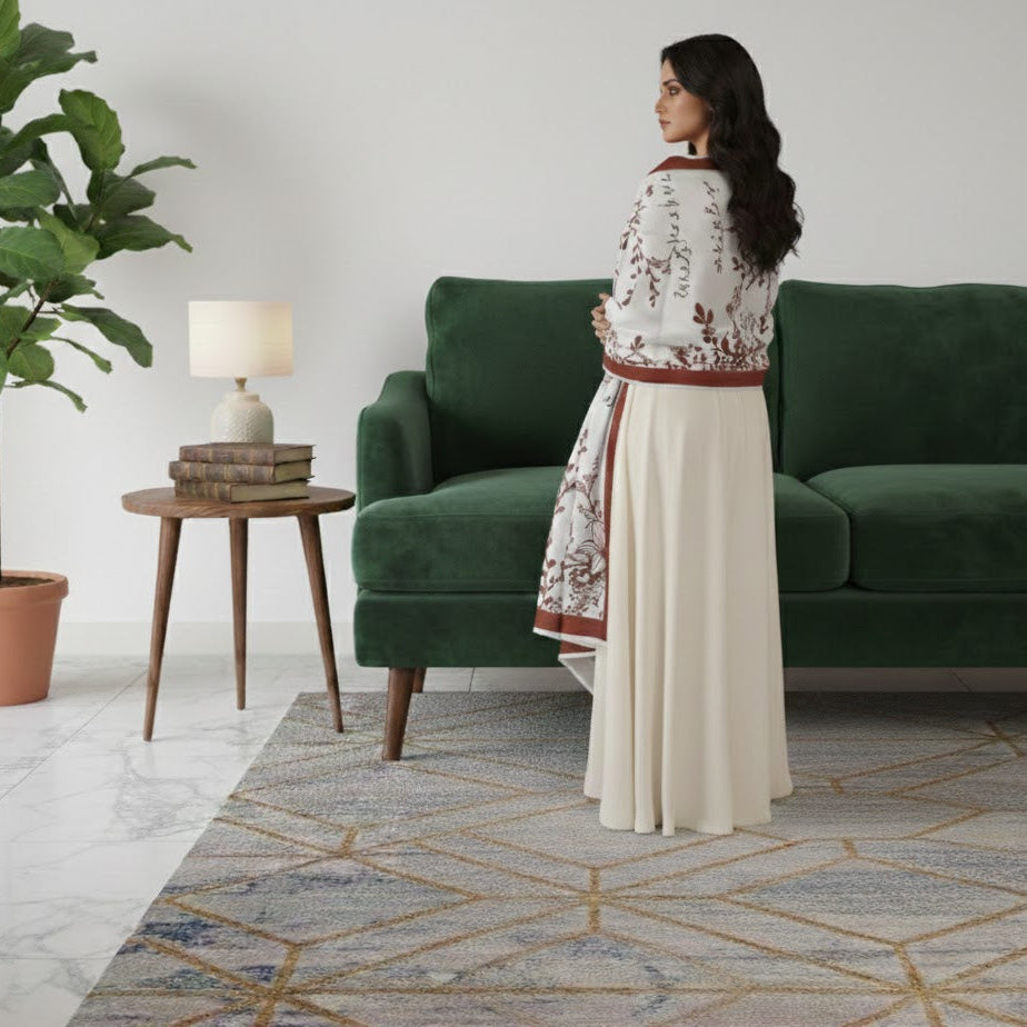 Calligraphy Shamooz Silk Shawls