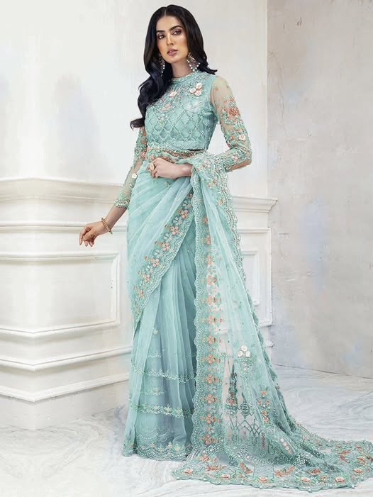 Maria B Bridal Saree (Unstitched)