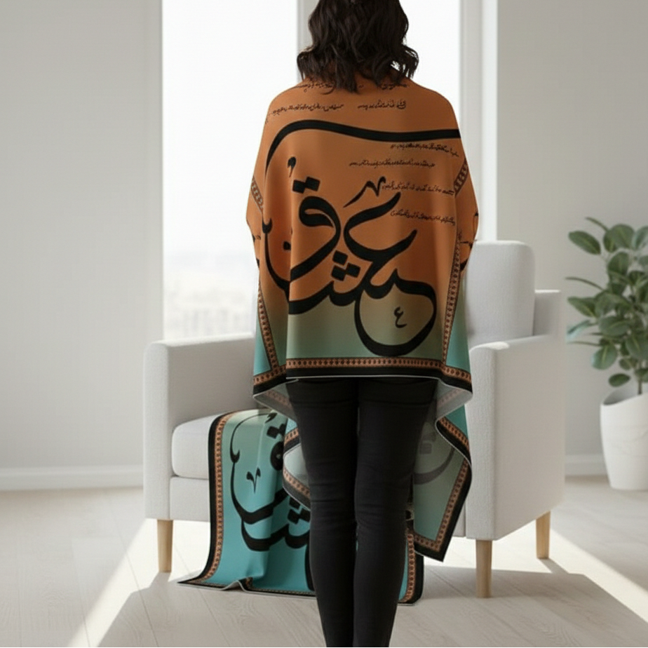 Calligraphy Shamooz Silk Shawls