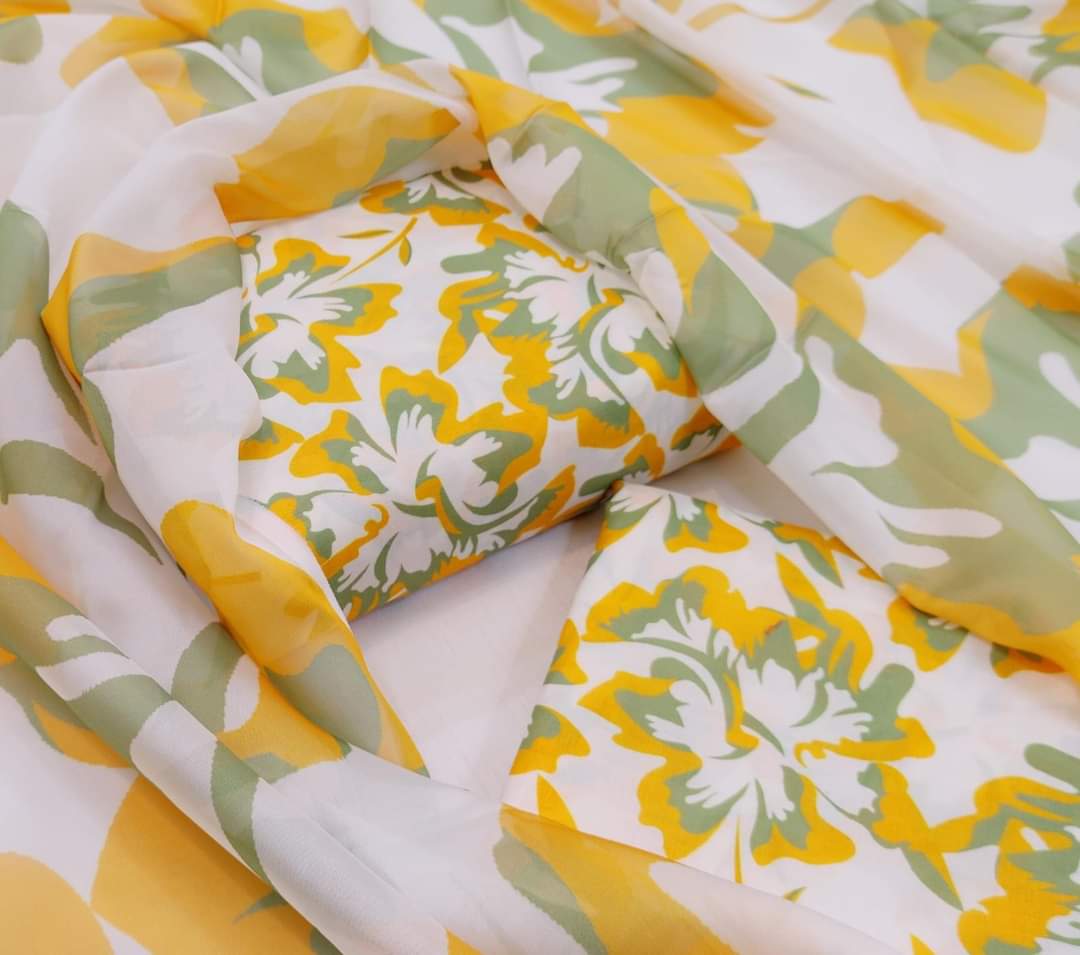 3 pcs digital printed swiss lawn