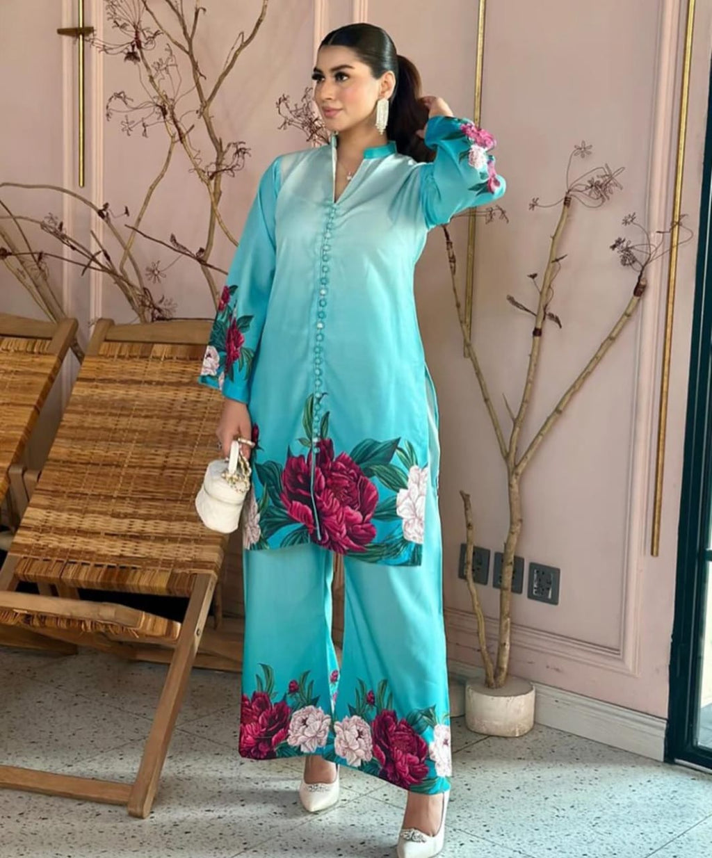 3 pcs unstitched Shamooz silk digital print