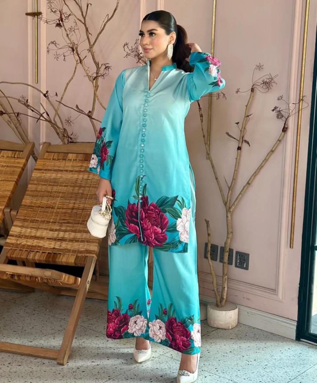3 pcs unstitched Shamooz silk digital print
