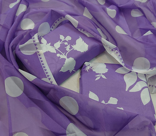 3 pcs digital printed swiss lawn