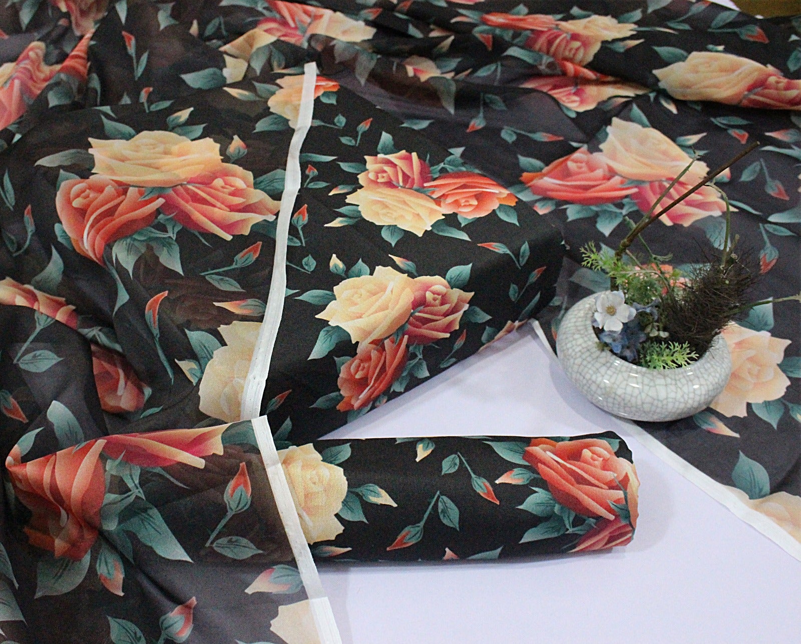3 pcs digital printed Swiss lawn| silk dupatta |Three Pieces |Suit