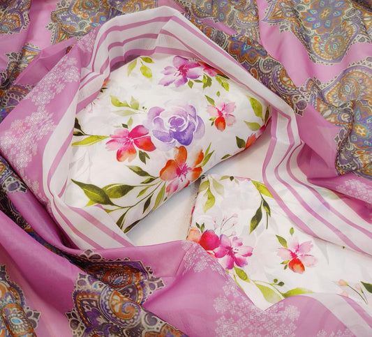 Digital Printed swiss lawn 3 pcs (Unstitched)