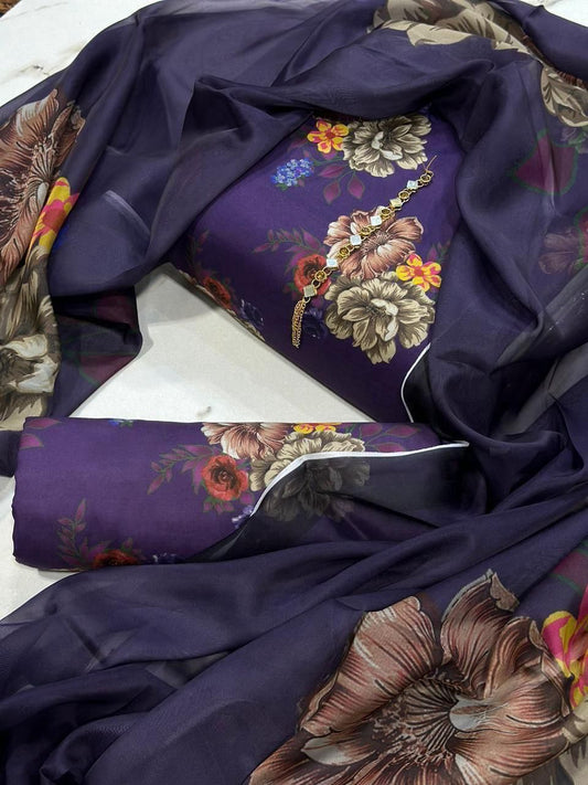 Digital Printed swiss lawn 3 pcs (Unstitched)