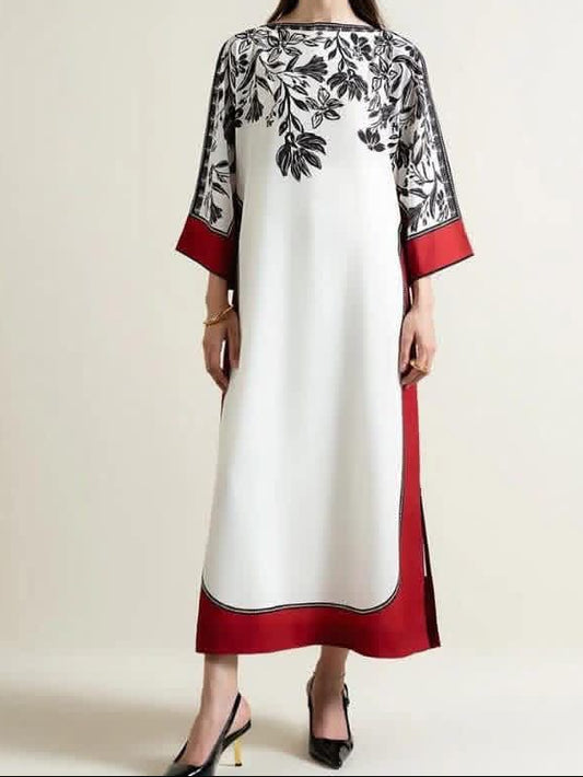 Digital printed shamooz silk 3 piece (Unstitched)