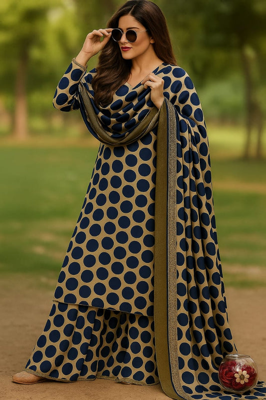 Digital printed shamooz silk 3 piece (Unstitched)