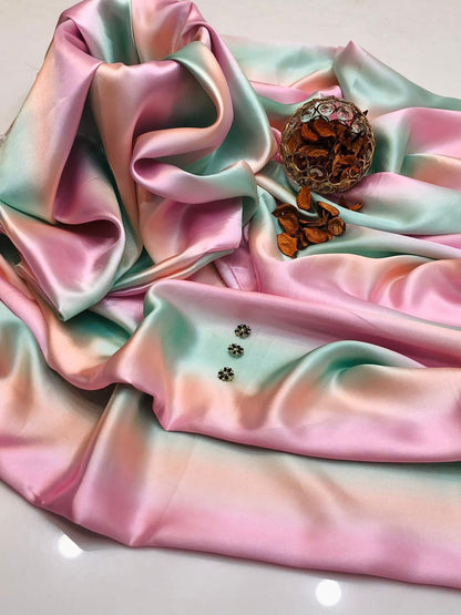 Shamooz silk mexi dress Tie and Dye (Unstitched)