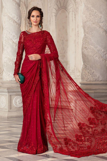 Maria B Bridal Saree (Unstitched)