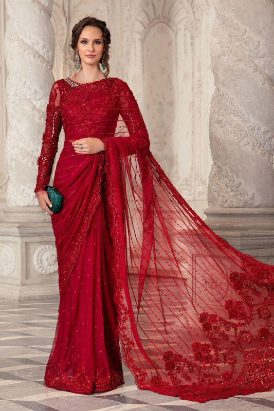 Maria B Bridal Saree (Unstitched)