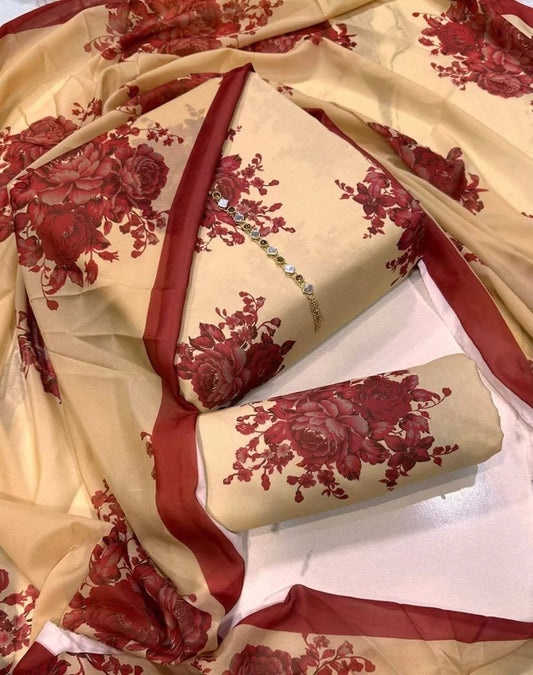 Digital Printed swiss lawn 3 pcs (Unstitched)