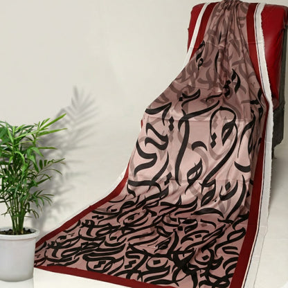 Calligraphy Shamooz Silk Shawls