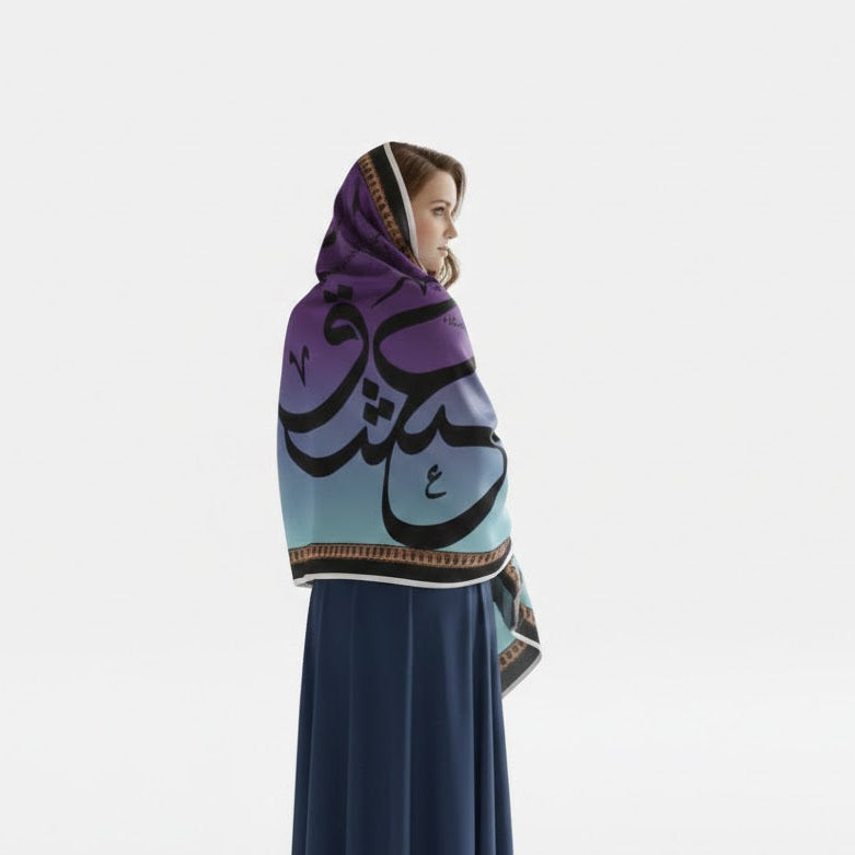 Calligraphy Shamooz Silk Shawls